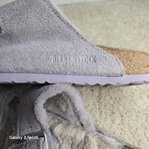 Birkenstock Arizona Big Buckle Shearling Teddy Purple Fog - Picture 5 of 12